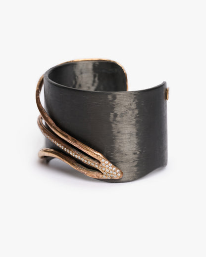 Bracciale big JFK black bronzo e zirconi