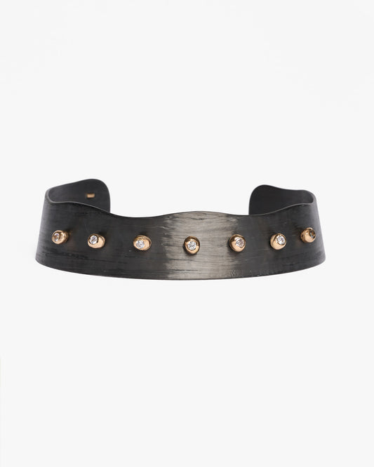 Choker Haneda black bronzo e zirconi