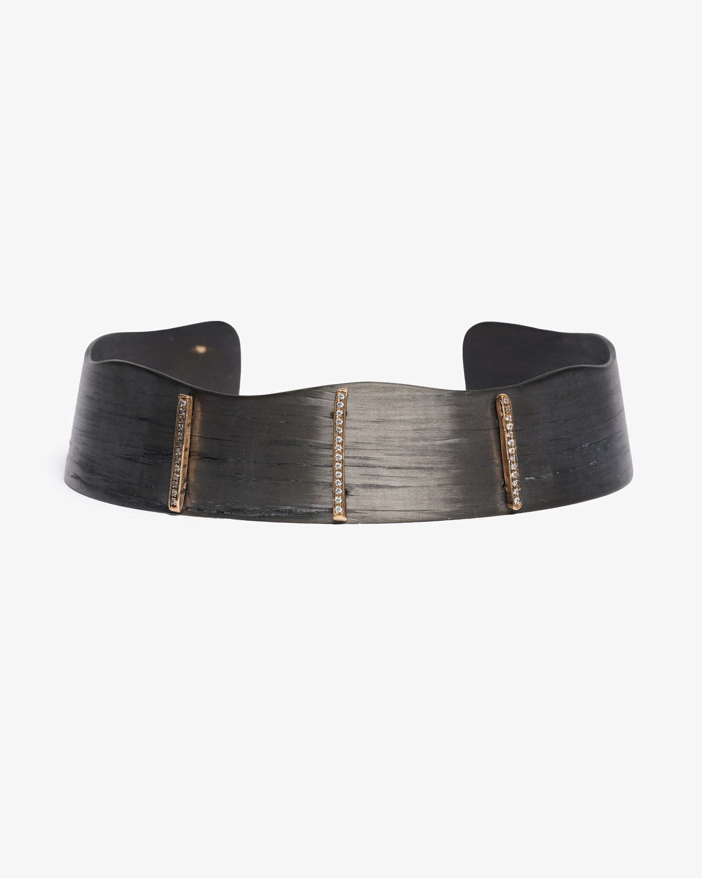 Choker JFK black bronzo e zirconi