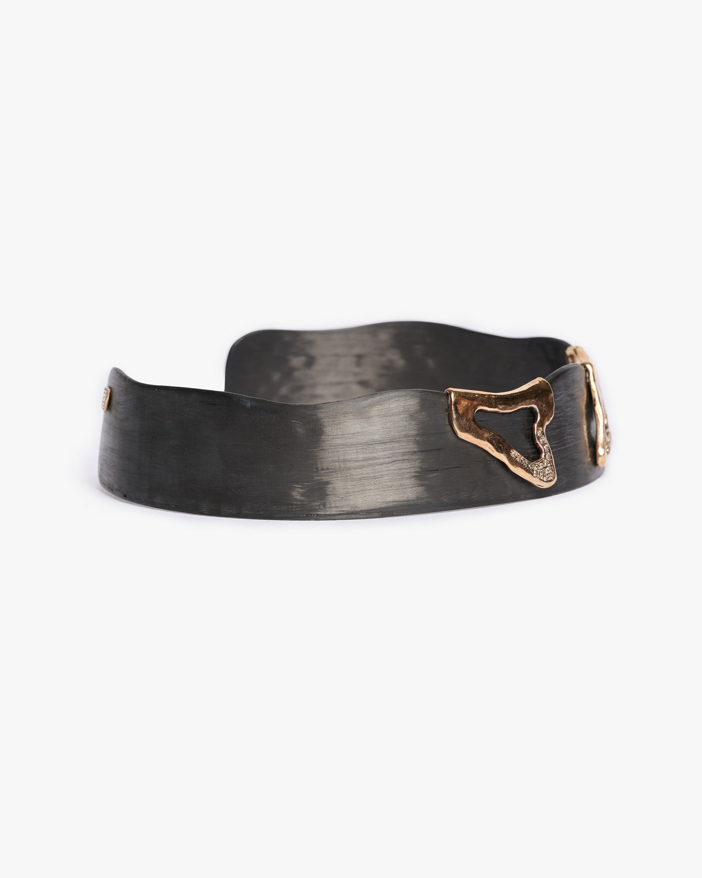 Choker Heathrow black bronzo e zirconi