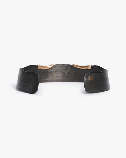 Choker Heathrow black bronzo e zirconi