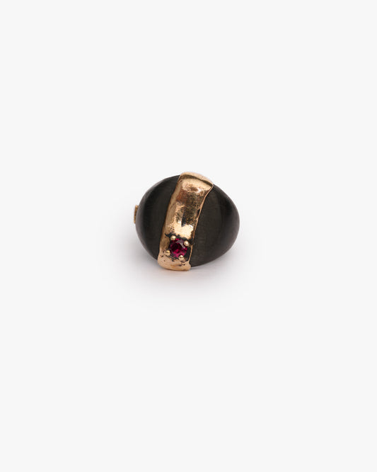 Chevalière changi black bronzo zirconi