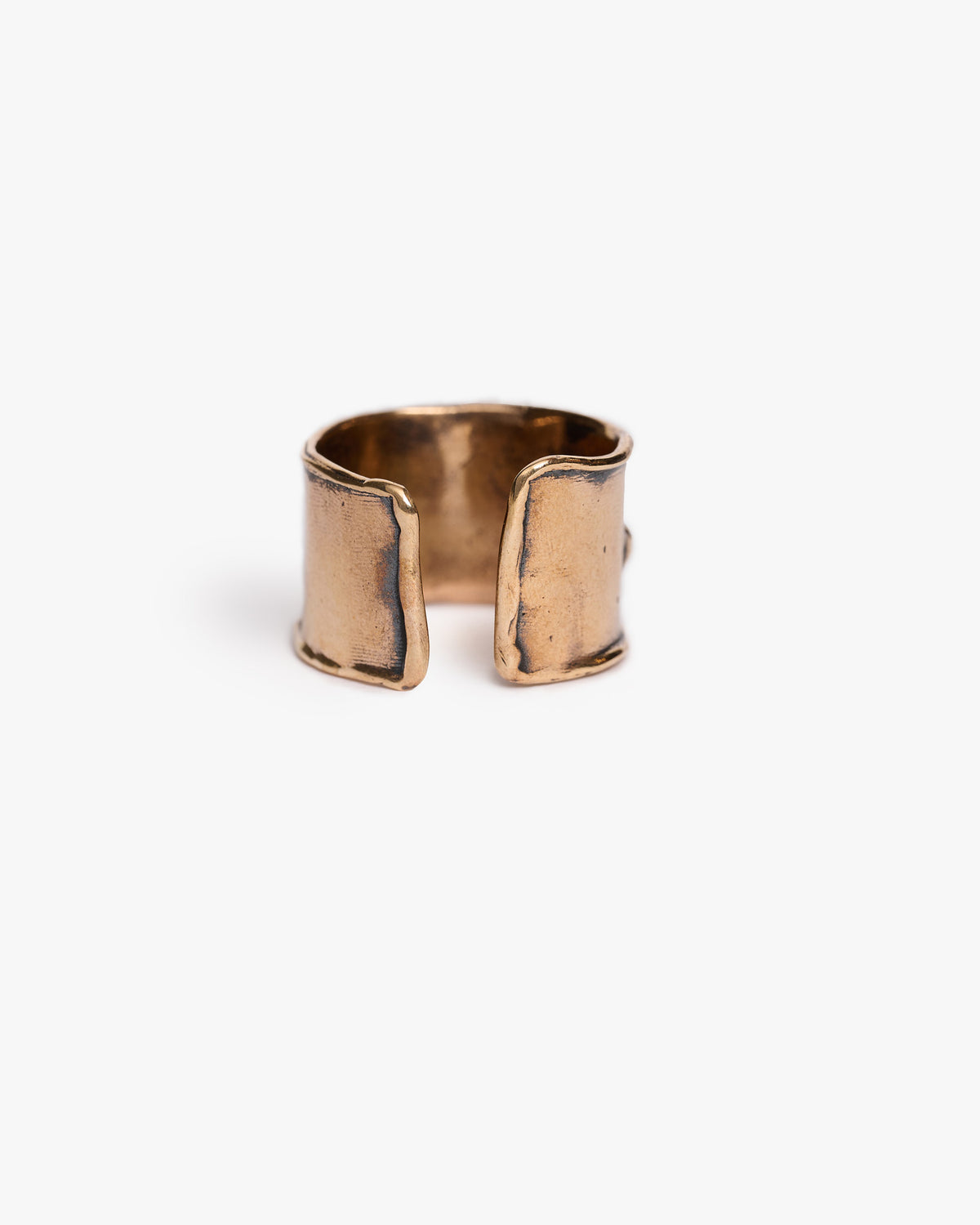 Anello JFK bronzo e zirconi bianchi