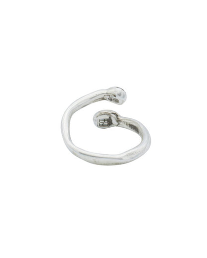 Fedina contrarié doppio dendrite zirconi argento