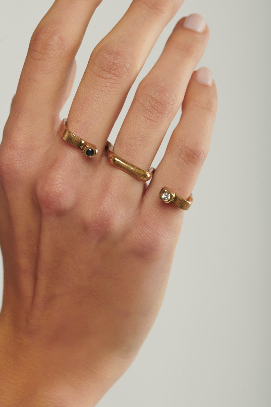 Anello baffo druide bronzo