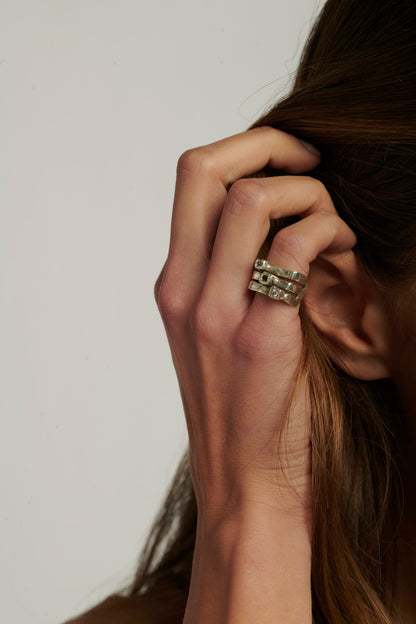 Anello neolitico argento