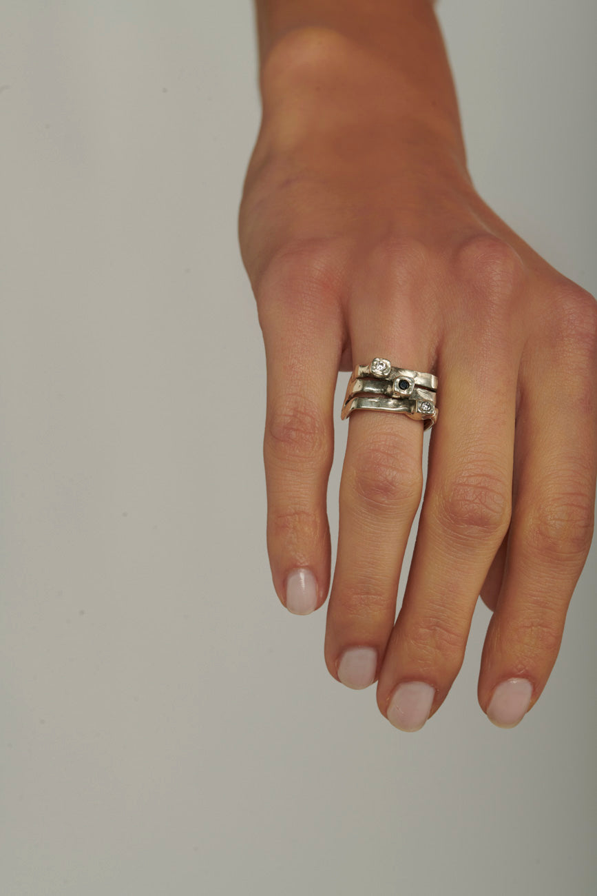 Anello neolitico argento