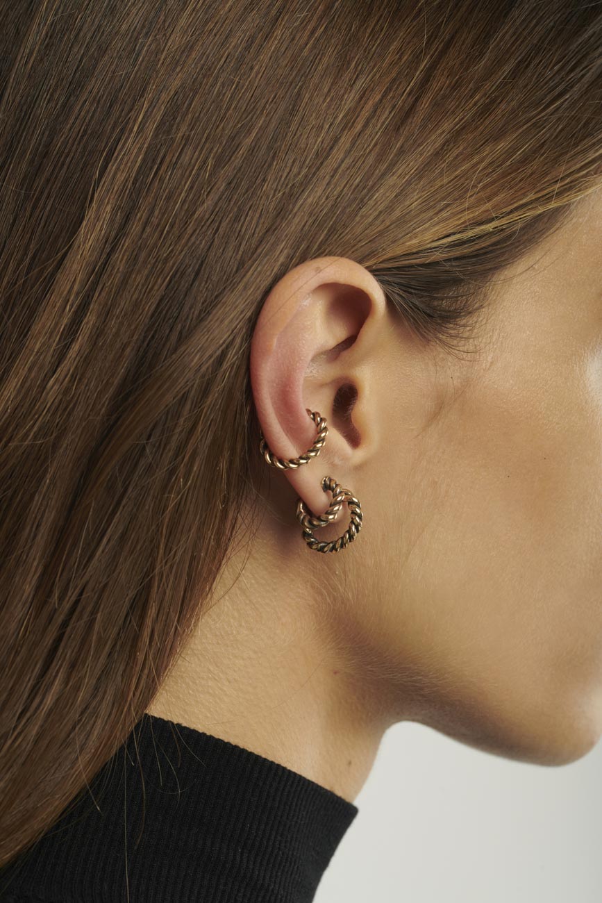 Piercing mezza treccia bronzo