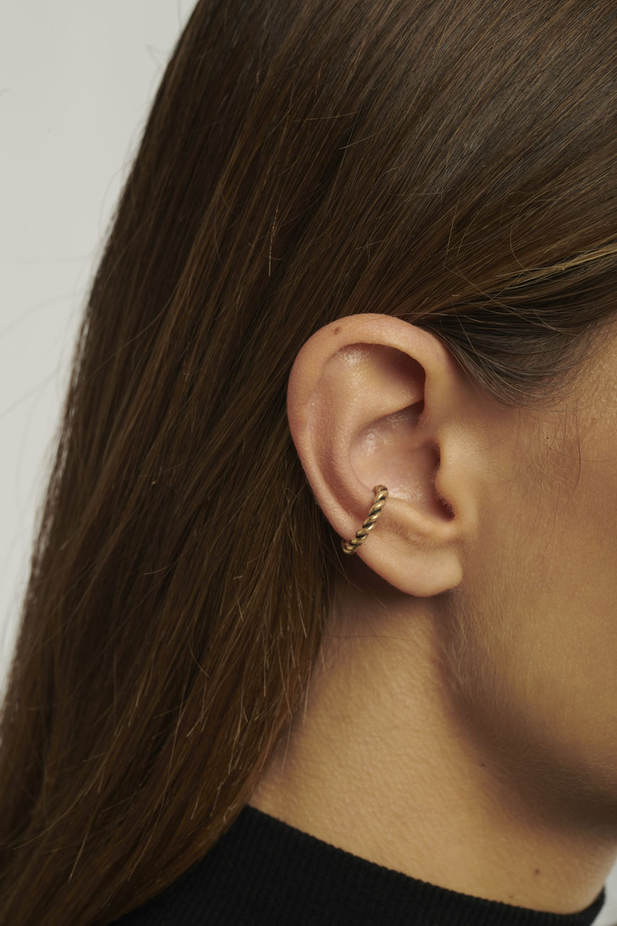 Piercing mezza treccia bronzo
