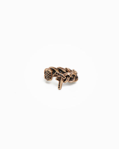 Treccia Unlace Bronzo e zirconi