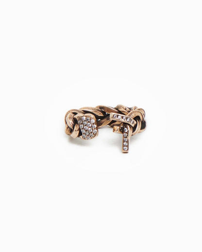 Treccia Unlace Bronzo e zirconi