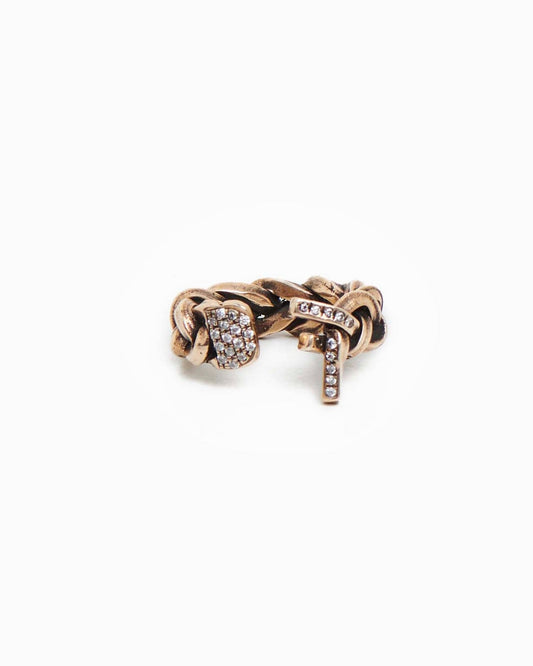 Treccia Unlace Bronzo e zirconi