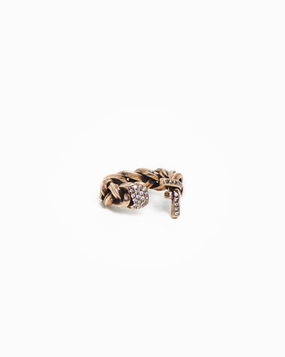 Treccia Unlace Bronzo e zirconi