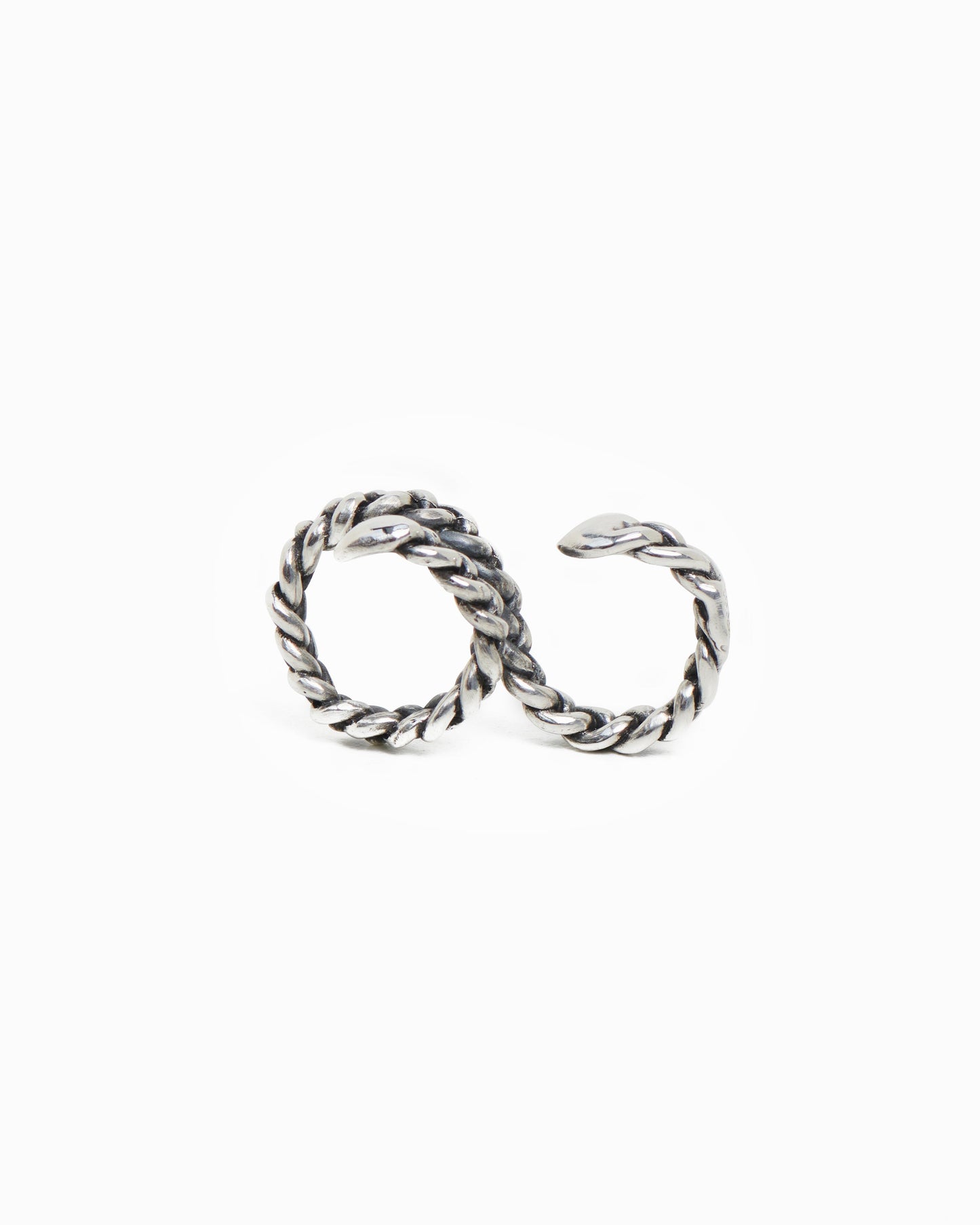 Anello mezzo baffo argento
