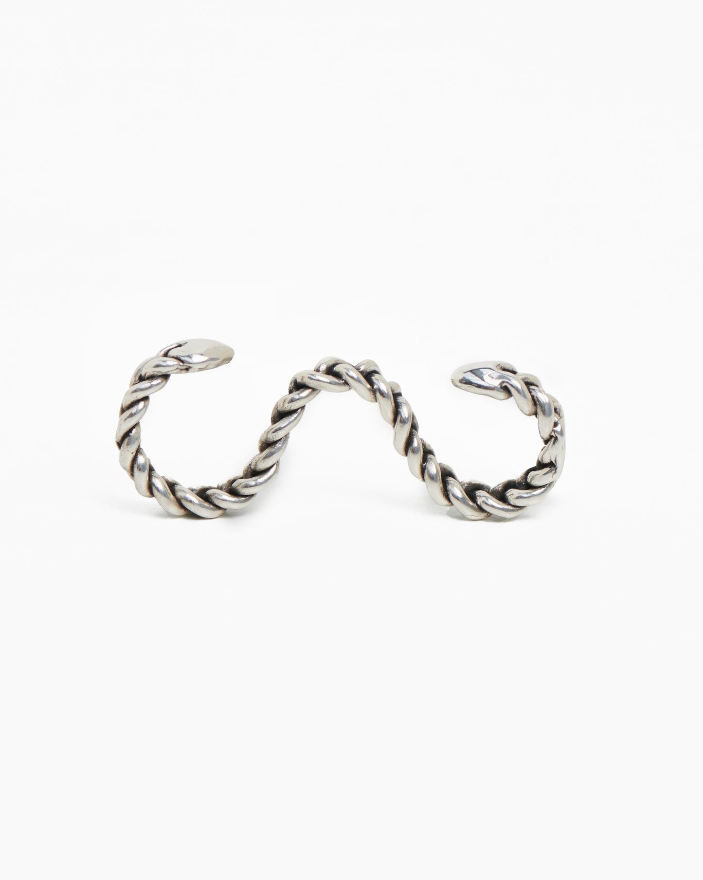 Anello baffo argento