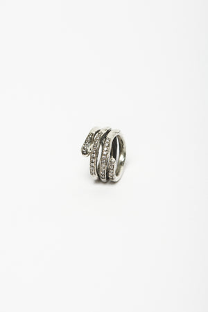 Anello spirale wanderlust argento e zirconi