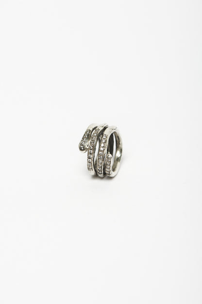 Anello spirale wanderlust argento e zirconi