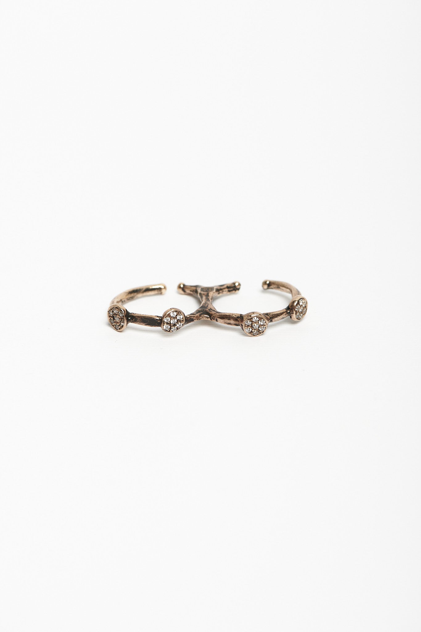 Anello doppio dendrite bronzo