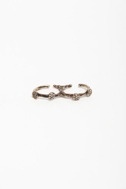 Anello doppio dendrite bronzo