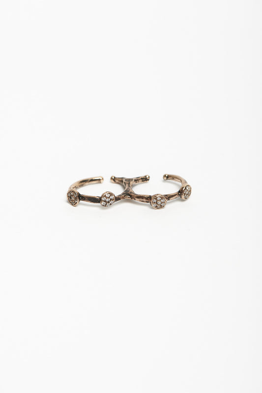Anello doppio dendrite bronzo