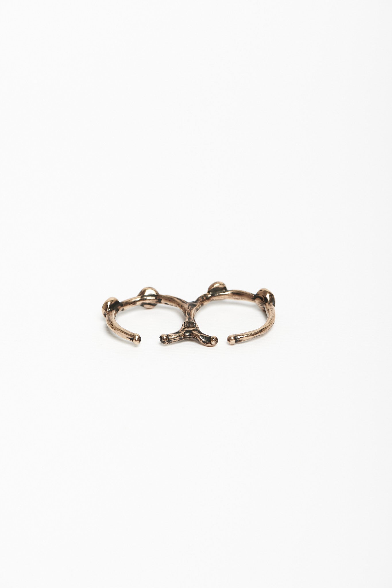 Anello doppio dendrite bronzo