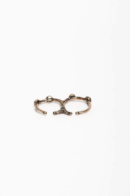 Anello doppio dendrite bronzo