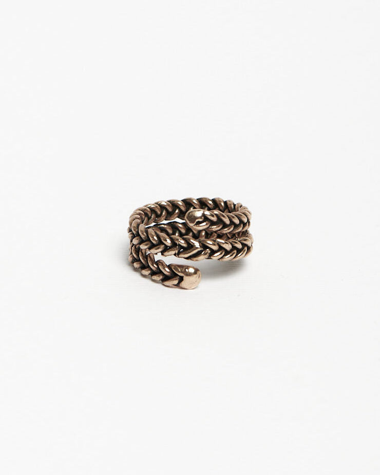 Anello treccina molla bronzo