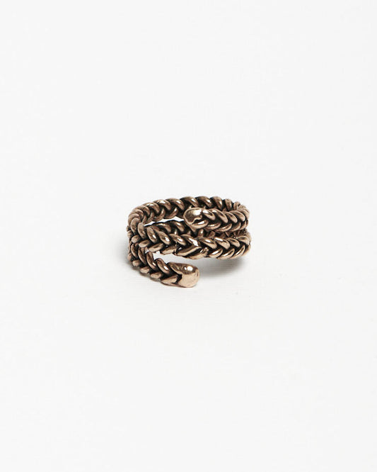 Anello treccina molla bronzo