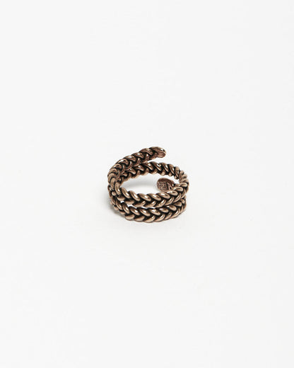 Anello treccina molla bronzo