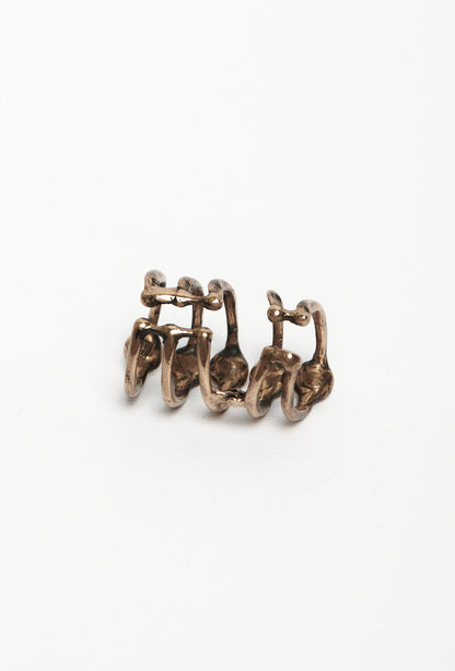 Anello dito Dendrite zirconi Bronzo
