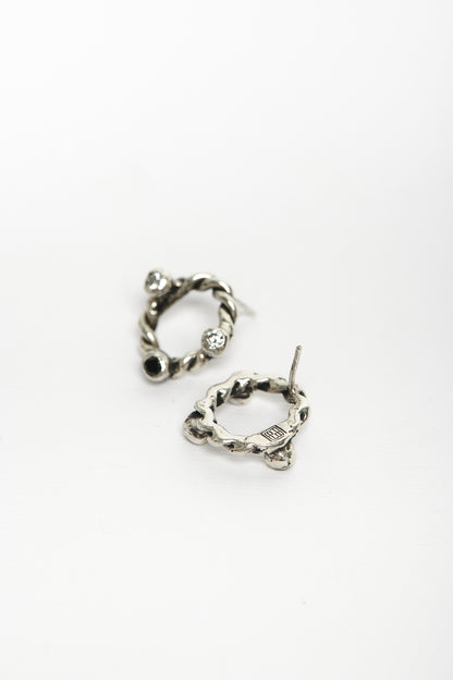 Orecchini round Dna | Argento