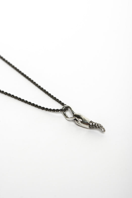Collana corno zada argento luxury