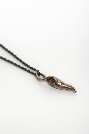 Collana corno zada bronzo