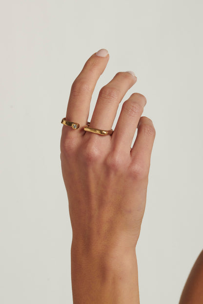 Anello doppio baffo druide bronzo