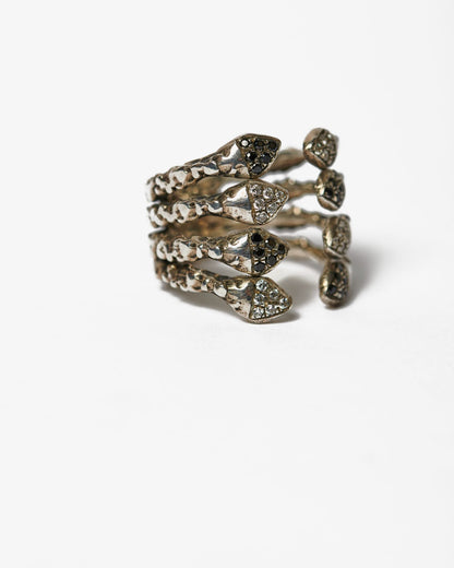 Anello quadruplo mandevilla argento zirconi