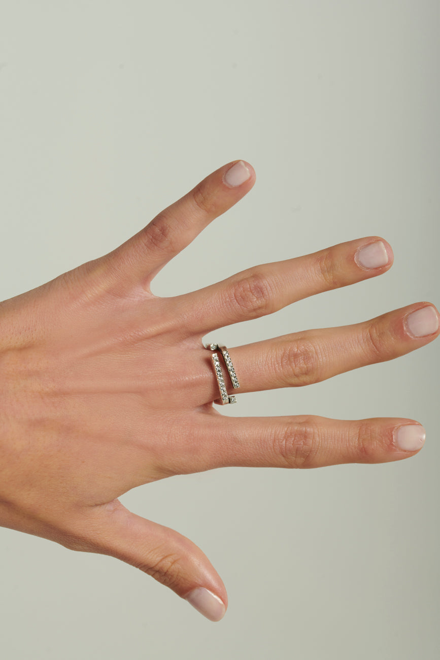 Anello ECG argento