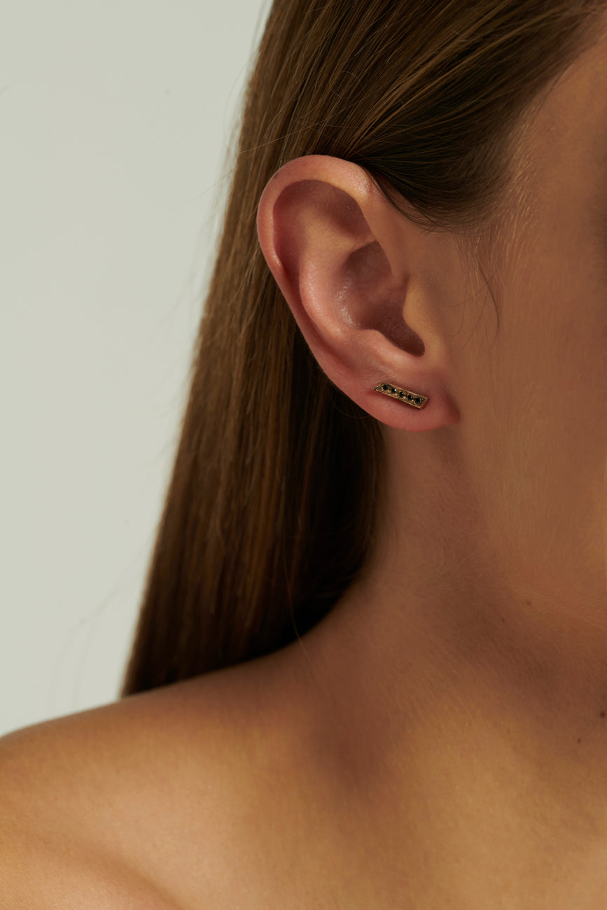 Orecchino ecg mini bronzo