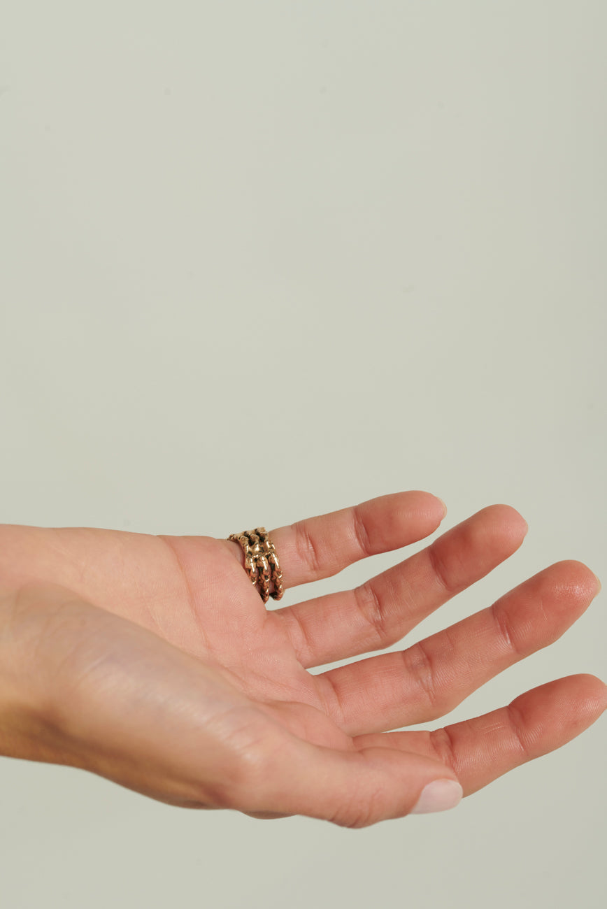 Anello tris mandevilla bronzo