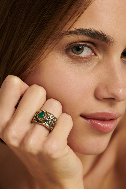 Anello Masai sole bronzo