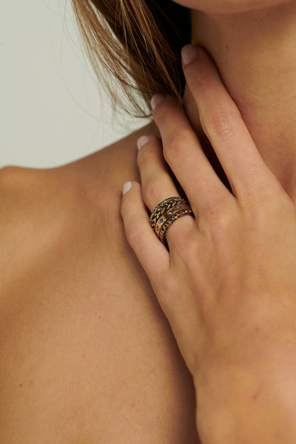 Anello Masai Mara LUXURY bronzo