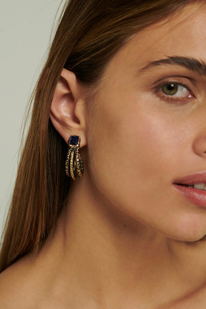 Orecchini Masai Mara oseki bronzo zirconi luxury