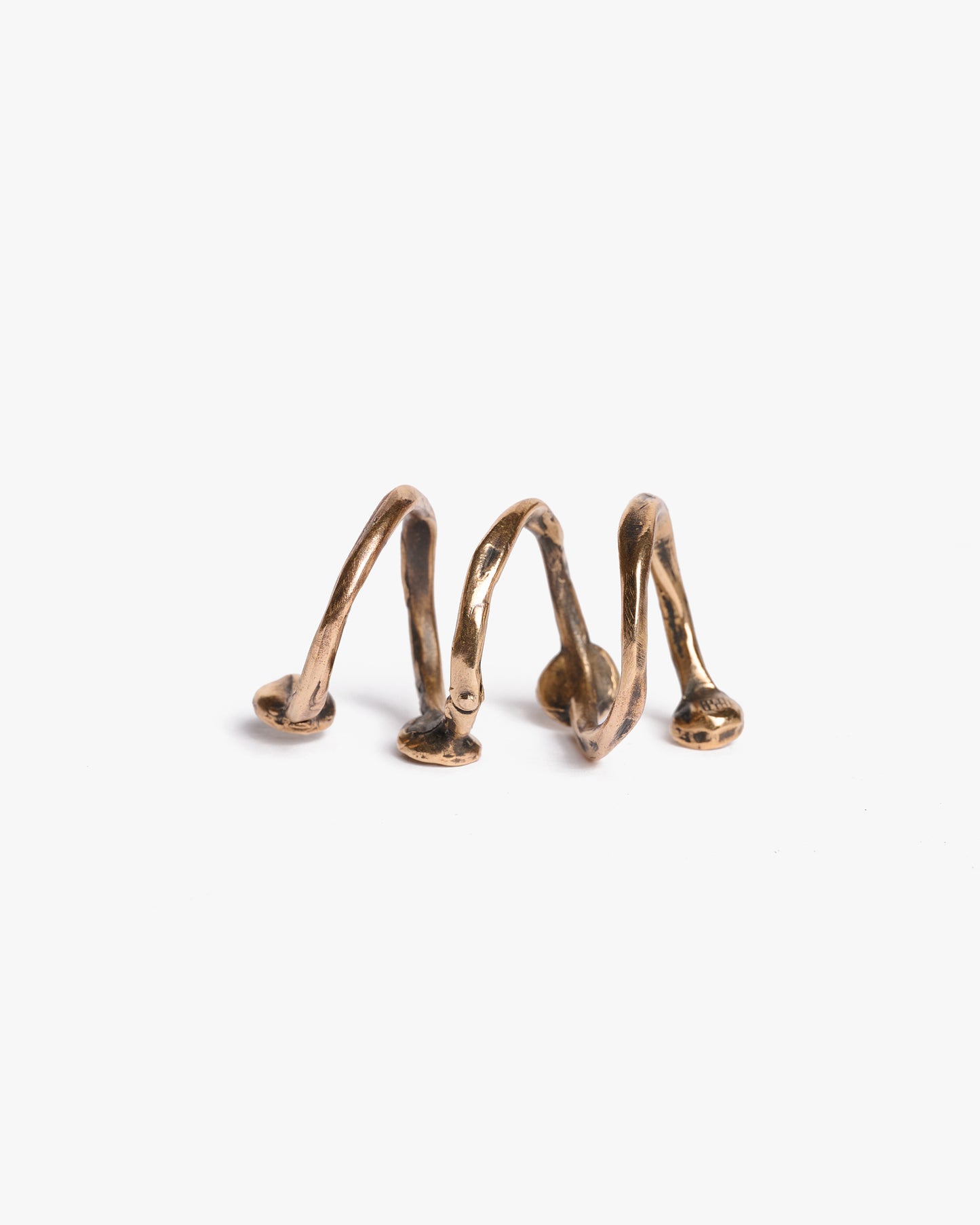 Anello dito amigdala zirconi bronzo