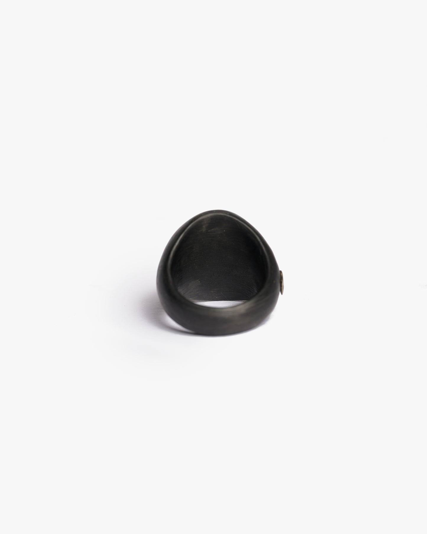 Chevalière Heathrow hole black argento zirconi