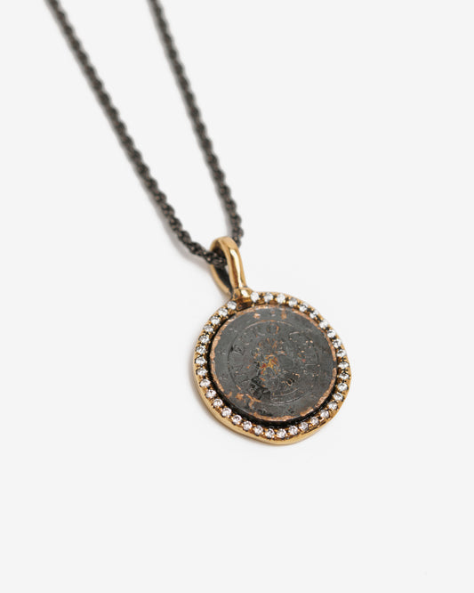 Collana moneta zada bronzo luxury