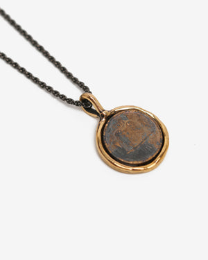 Collana moneta zada bronzo