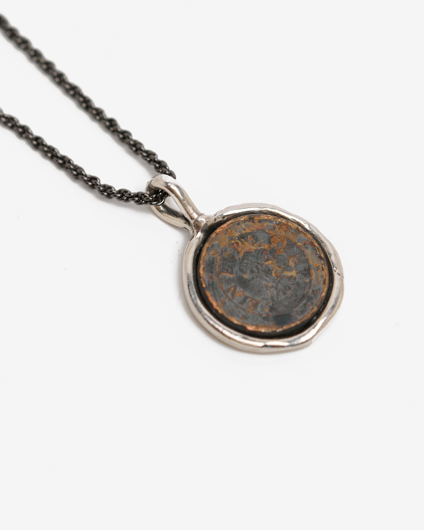 Collana moneta zada argento