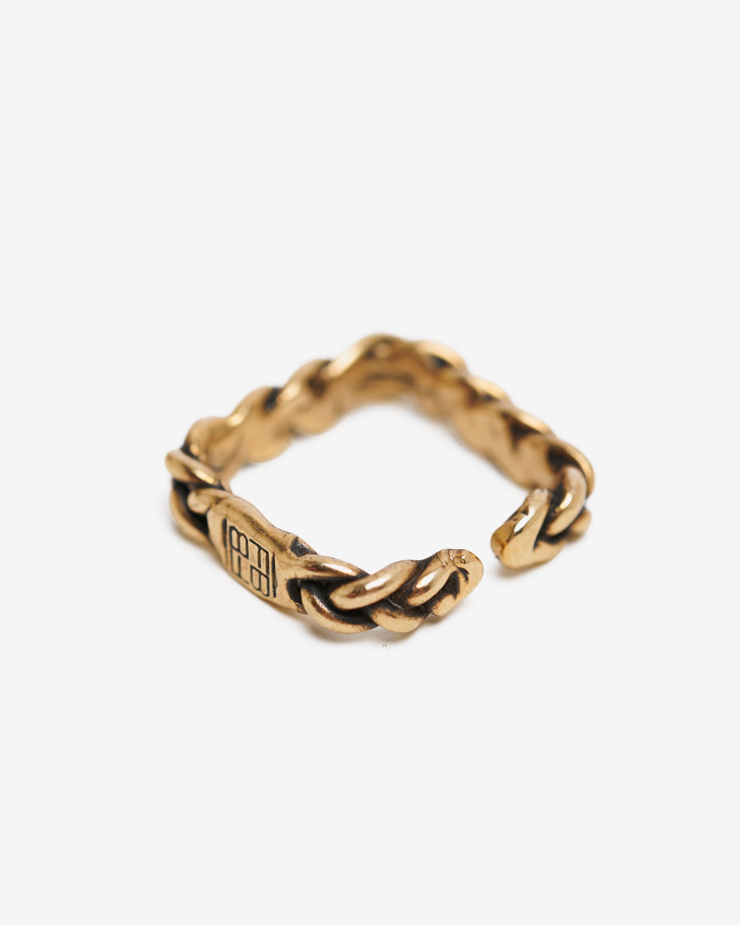 Fedina treccia cube L bronzo