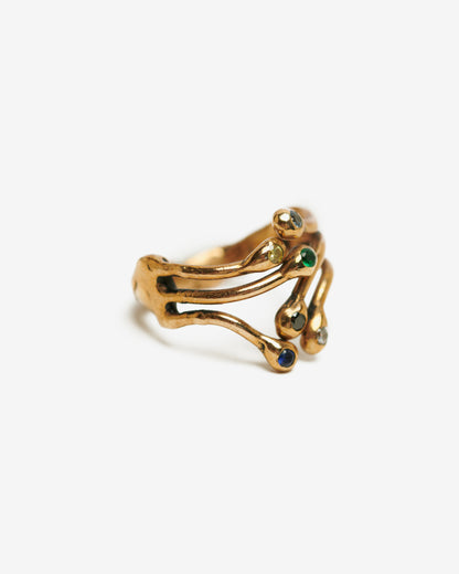 Anello small genesis bronzo e zirconi