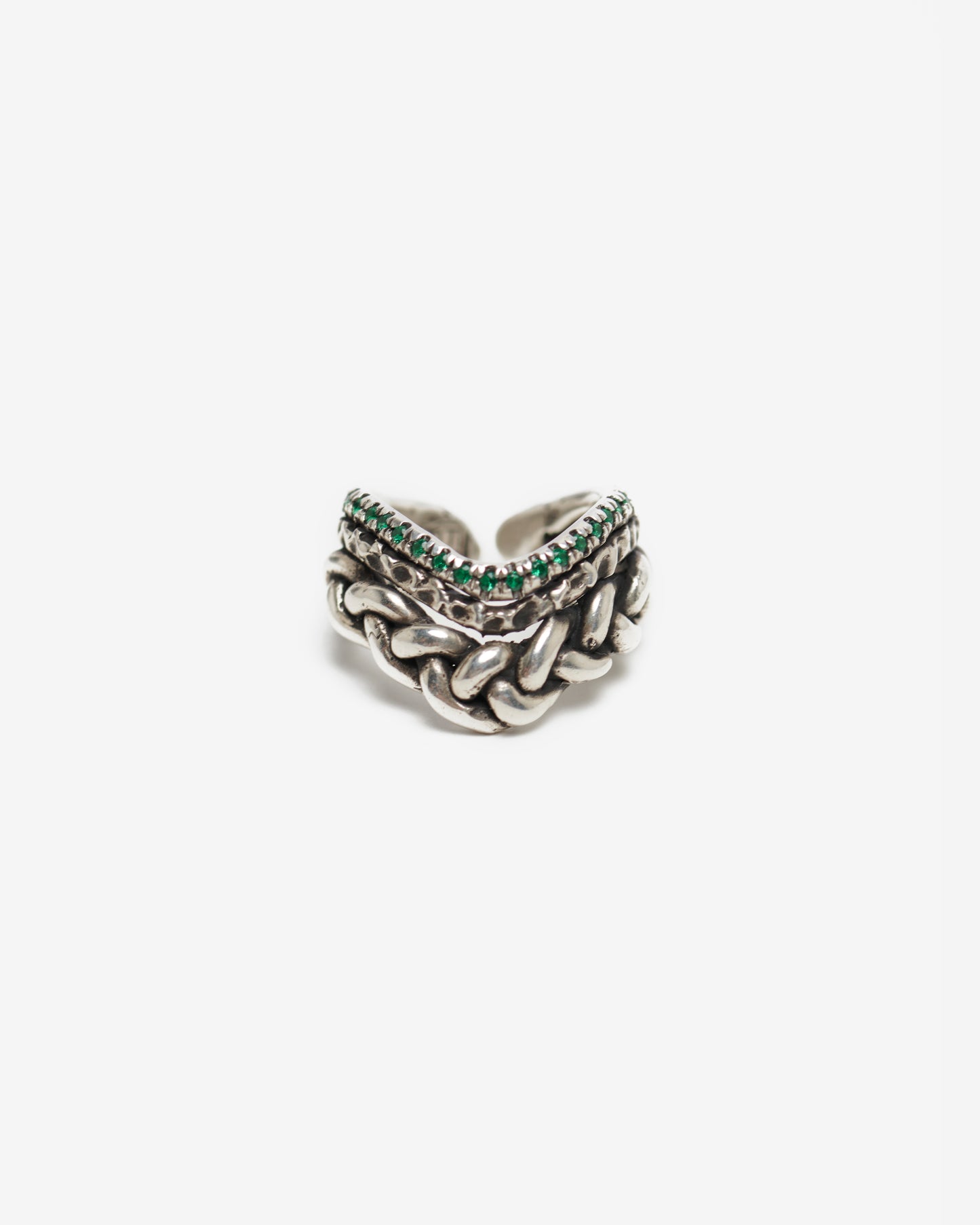 Anello intreccio Masai Mara argento