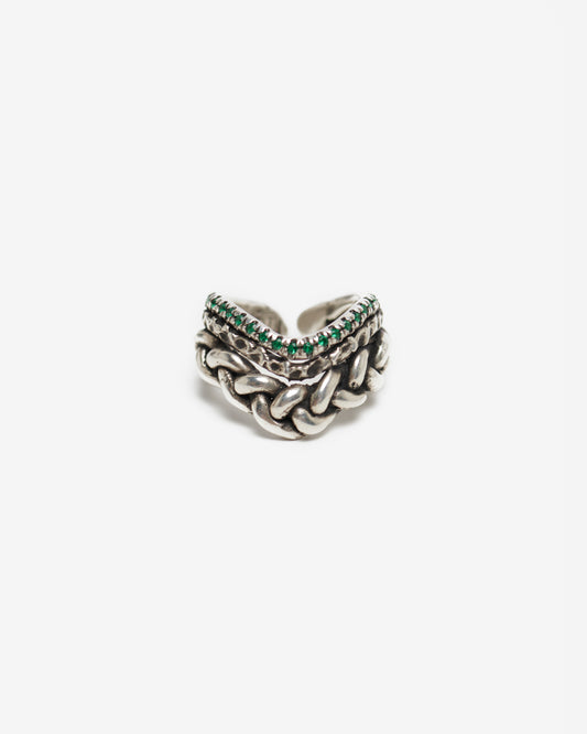 Anello intreccio Masai Mara argento